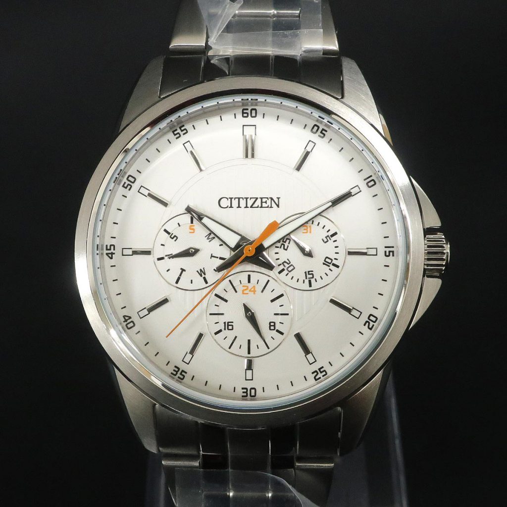 CITIZEN シチズン メンズクォーツ時計 AG8340-58A ホワイト